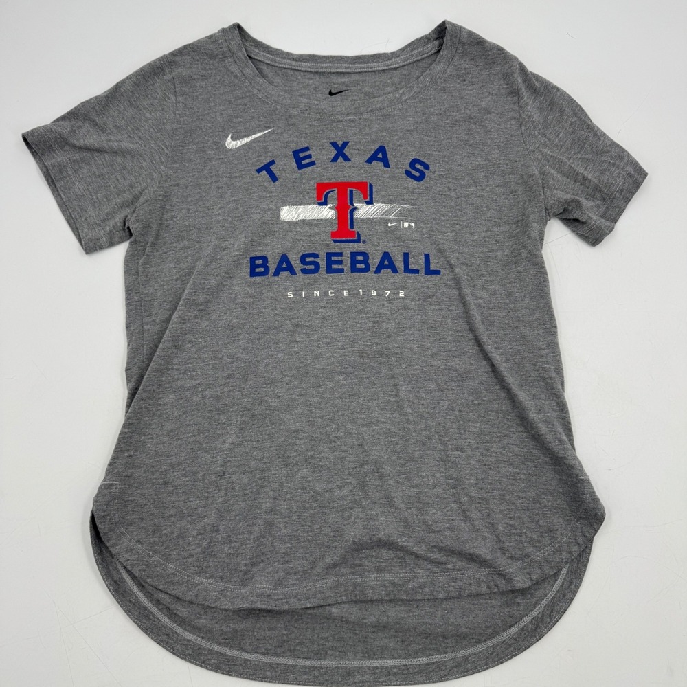 Nike Texas Rangers Baseball‎ T-Shirt Women's Small Gray MLB